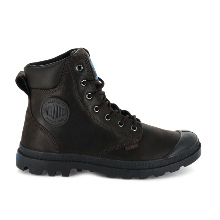 Dámské Boty Palladium Pampa Cuff WP LUX Čokolády | CZ DOH-49I